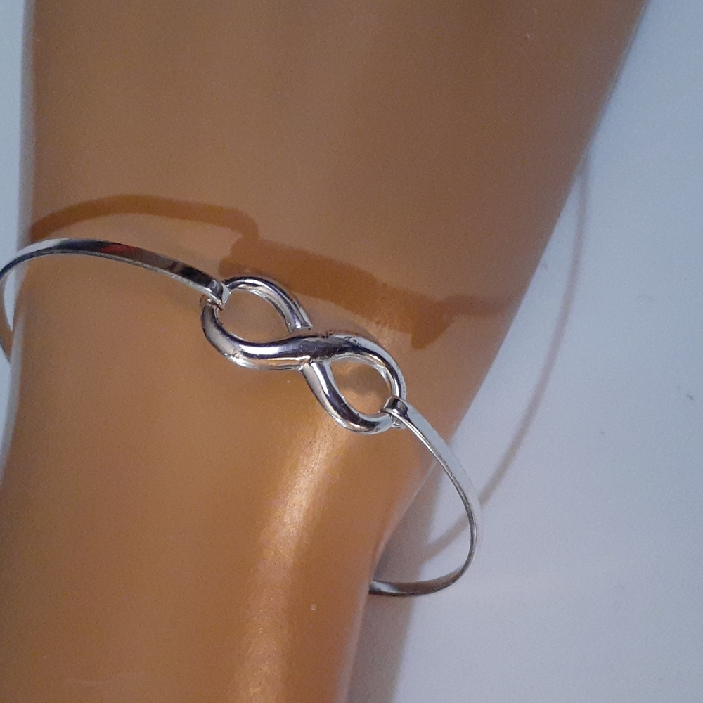 Sterling Infinity Bangle Bracelet - image 2